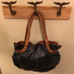 B. Makowsky Navy Leather Hobo Bag-Excellent Cond.